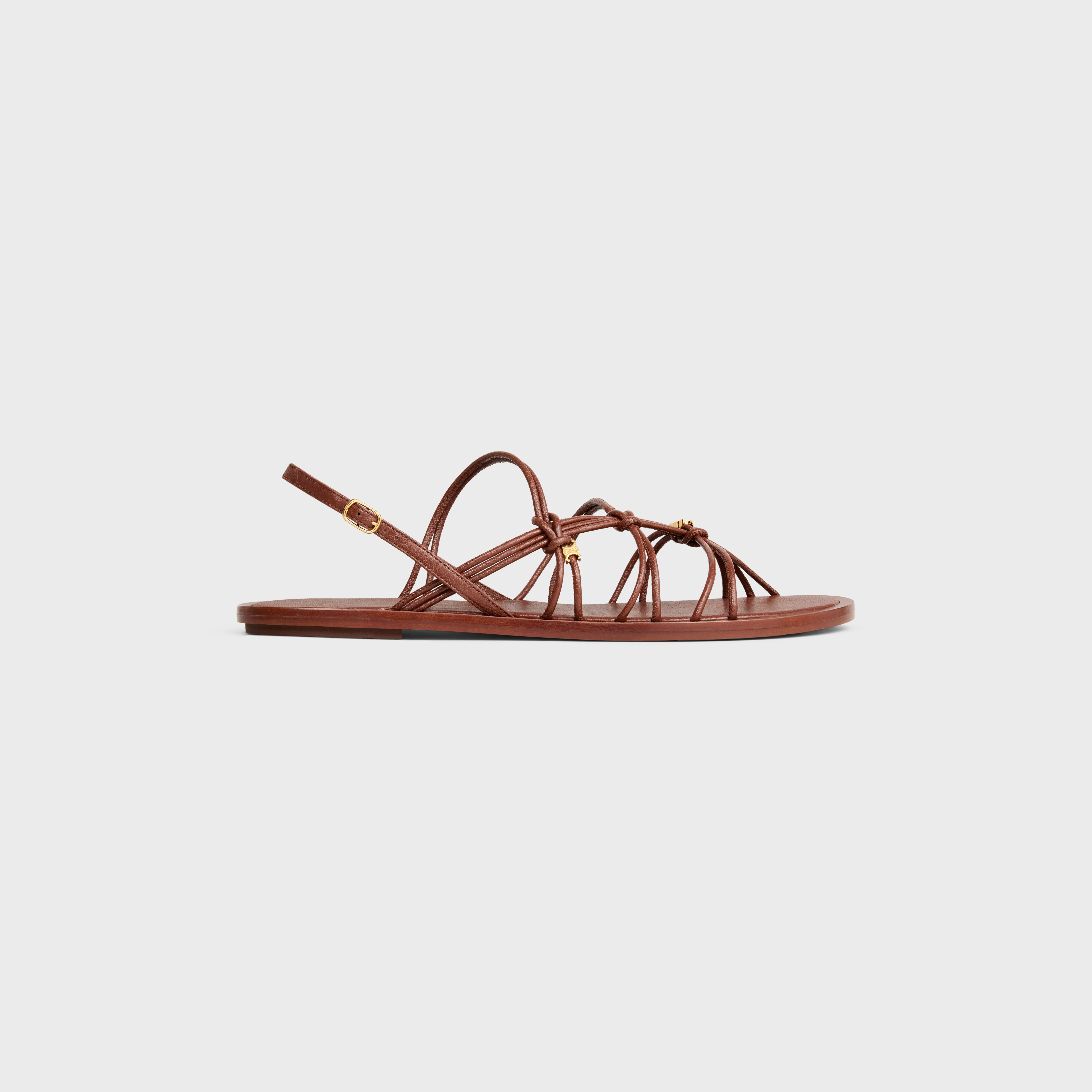 CELINE 22SS トリオンフ フラットサンダル カーフスキン 35 ノット トリオンフ フラットサンダル / ゴートスキン - レッドウッド